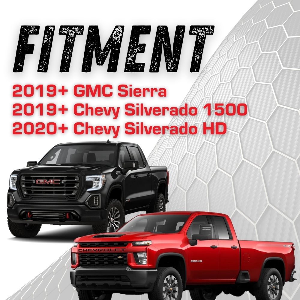 RubiGrid® GMC Sierra + Chevrolet Silverado Dash Mount with Red Arms